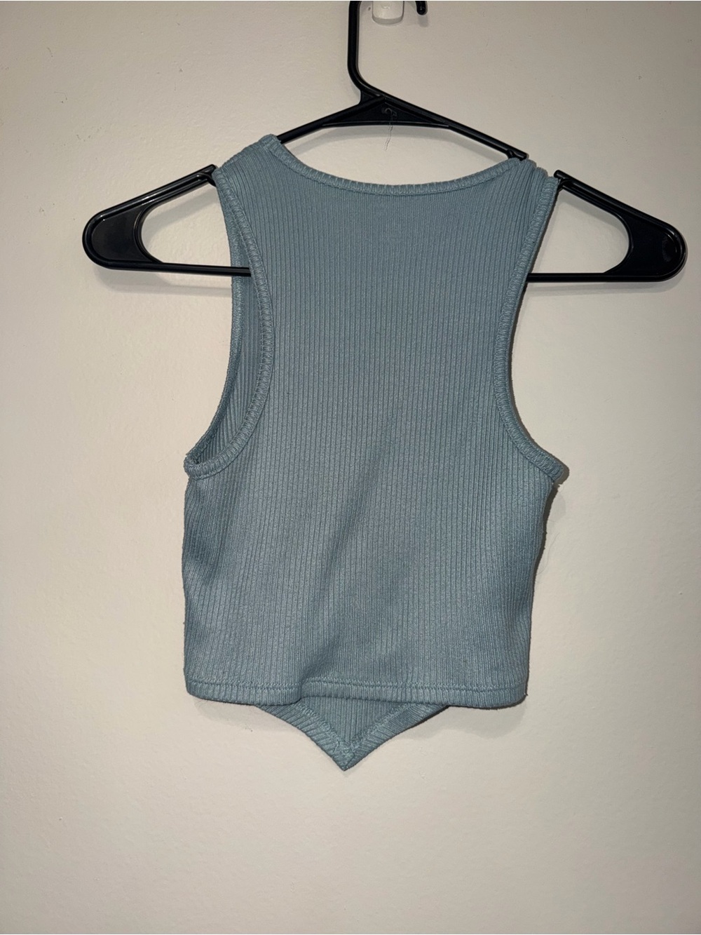 Gilly Hicks Corset Hem Ribbed Racerback Crop Tank - Picture 8 of 8